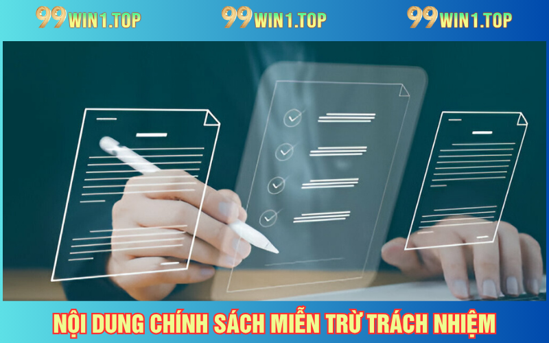 99WIN miễn trừ trách nhiệm với kết quả cá cược của thành viên