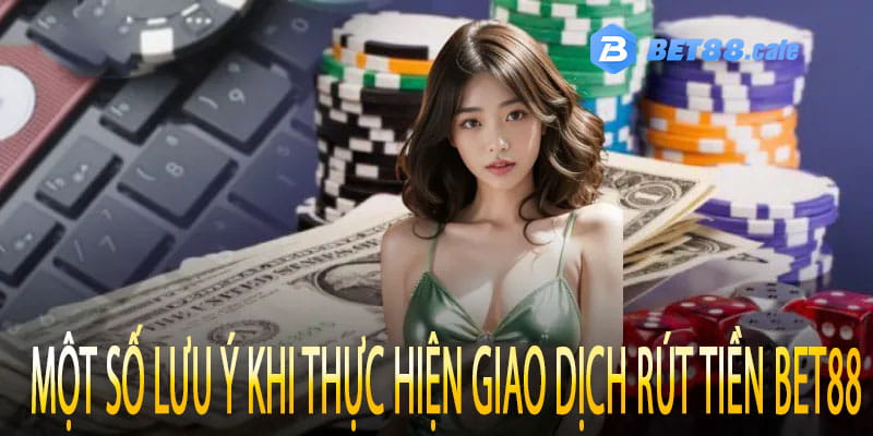 Một số lưu ý khi thực hiện giao dịch rút tiền bet88